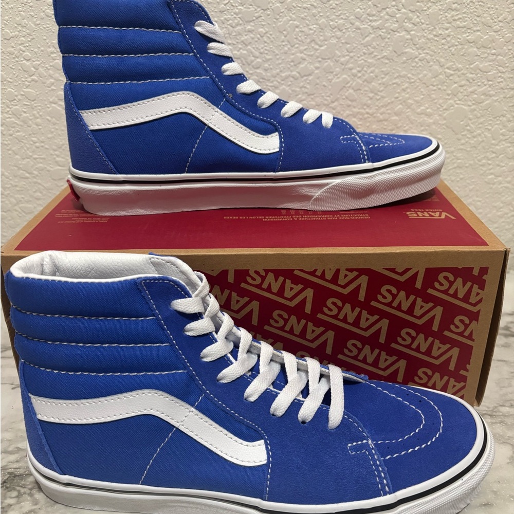 Vans NWT Sk-8 Blue High-Top Sneakers
